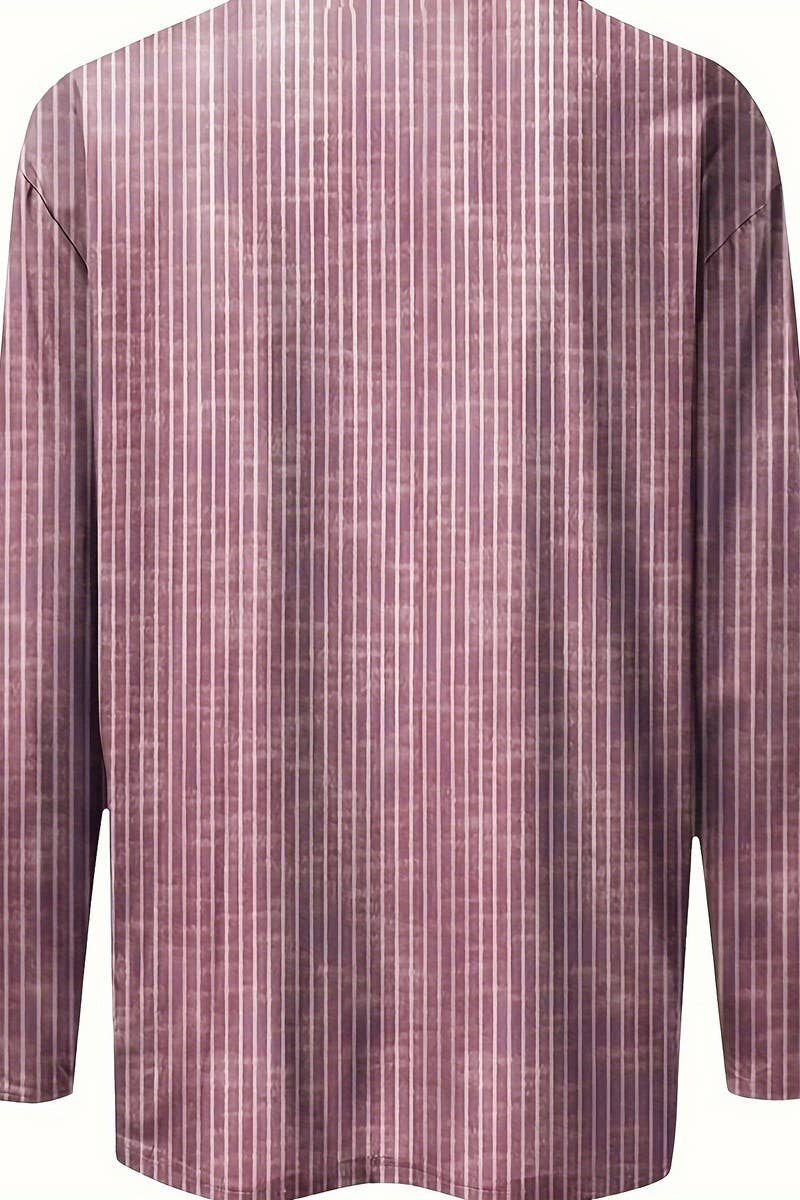 CWTBLL01163_STRIPED PRINT LONG SLEEVE CREWNECK TEE