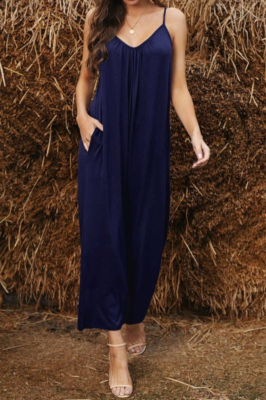 CWDHL0587_SUMMER CASUAL SLEEVELESS SUSPENDER ROMPER