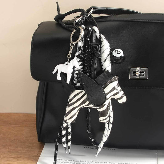 Cute Leather Pegasus Charm with Braided Strap