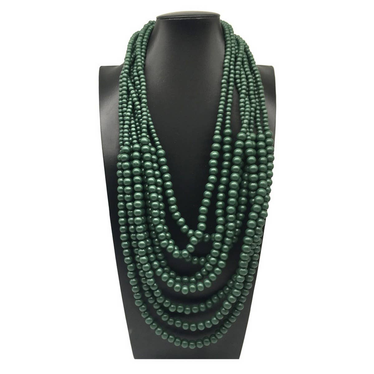 BOHEMIAN MULTI-LAYERED WOODEN BEADS NECKLACE_CWMM4737