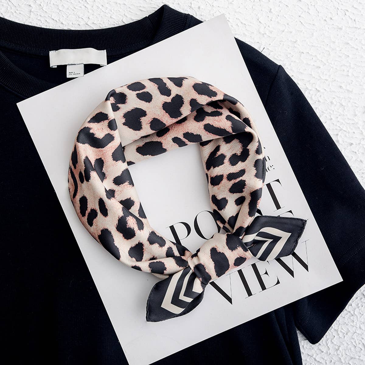 CWASC2397_VINTAGE FASHION SCARF LEOPARD PRINT SMALL SCARF