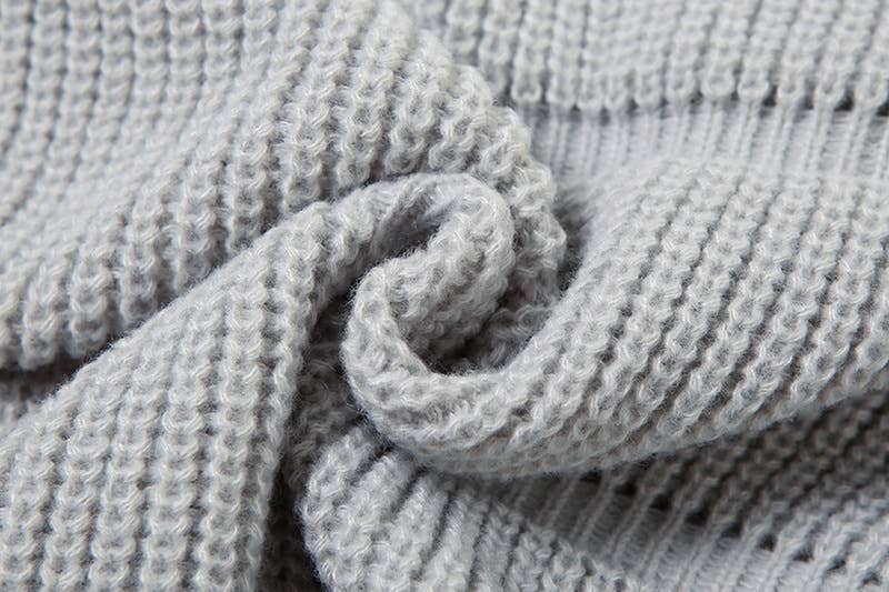 DESIGN SENSE LANTERN SLEEVE SHORT CROP SWEATER