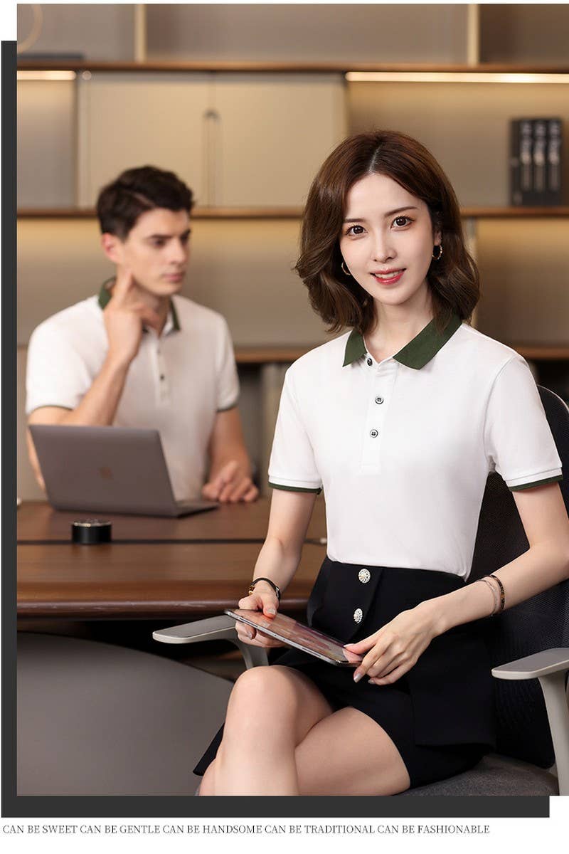 CWTBLS02433_CUSTOM SHORT SLEEVE POLO WORK SHIRTS