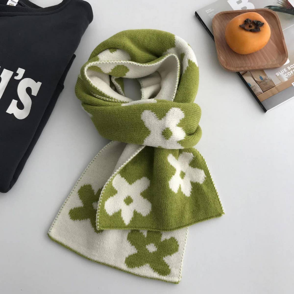 AUTUMN AND WINTER FLORAL PATTERN WARM SCARF_CWASC1246