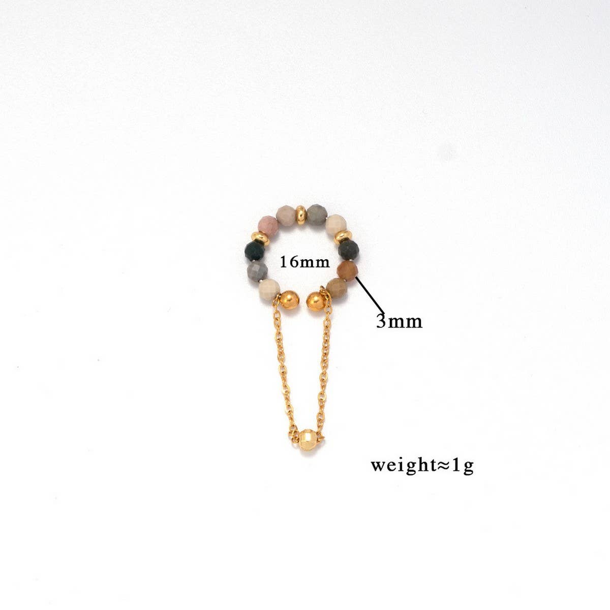 Natural Stone Ear Cuff for Non-Pierced Ears