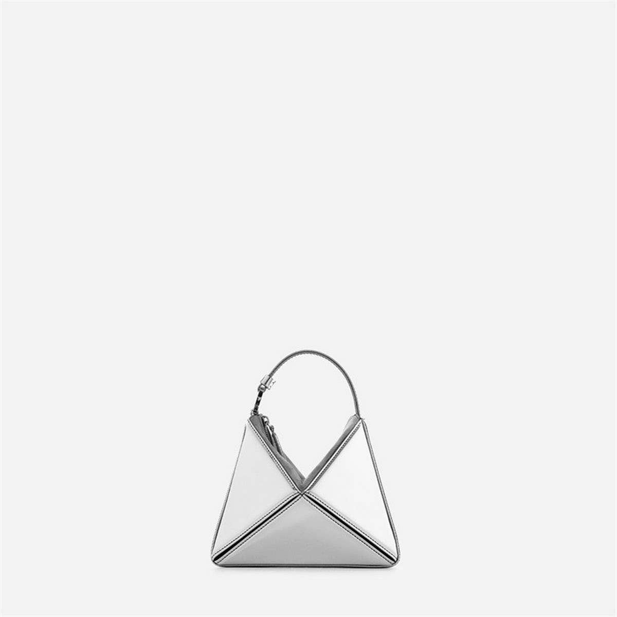 TRIANGULAR RHOMBUS STITCHING FOLDING SHOULDER BAG_CWAB1933