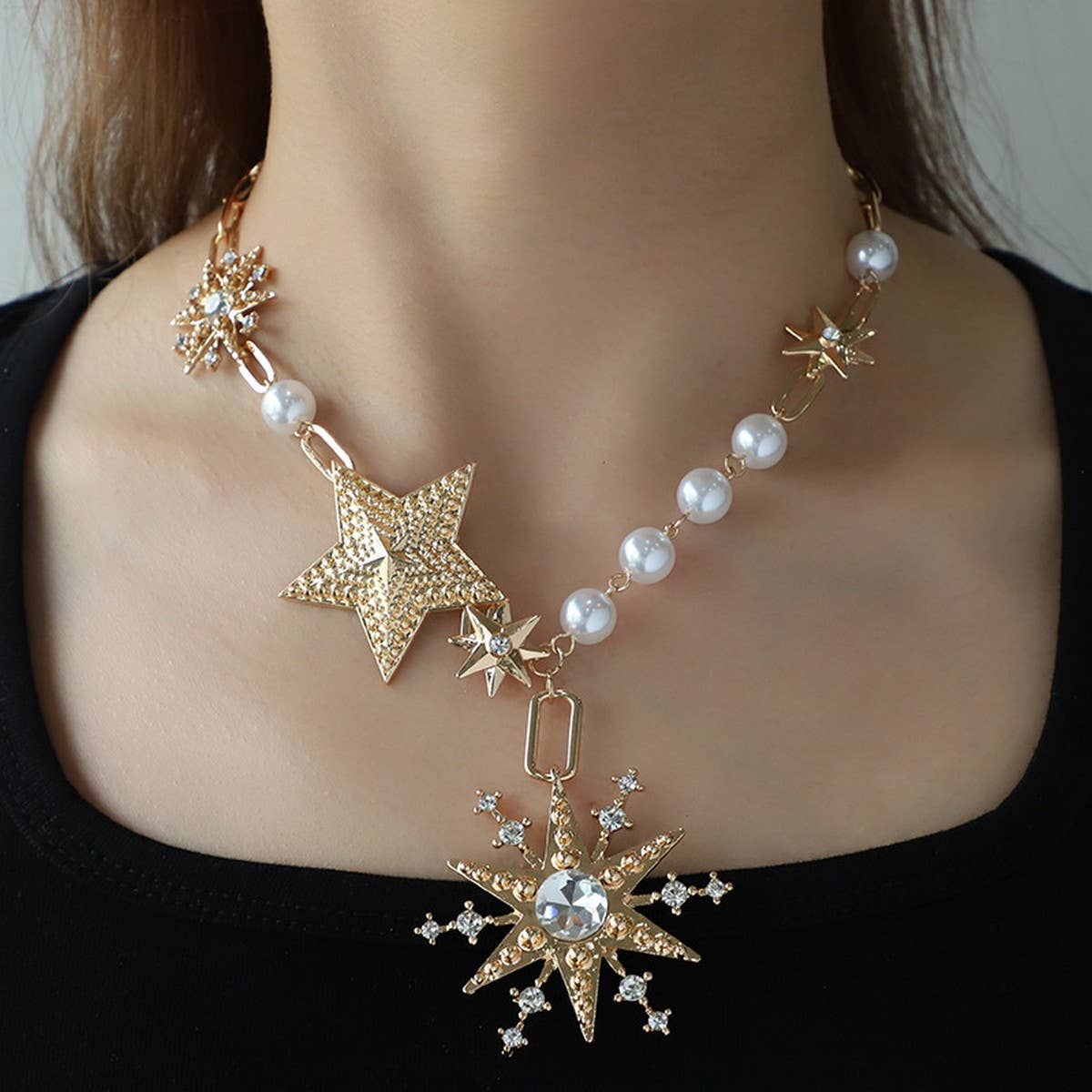 TEMPERAMENT SIX-POINTED STAR DIAMOND FASHION SUIT