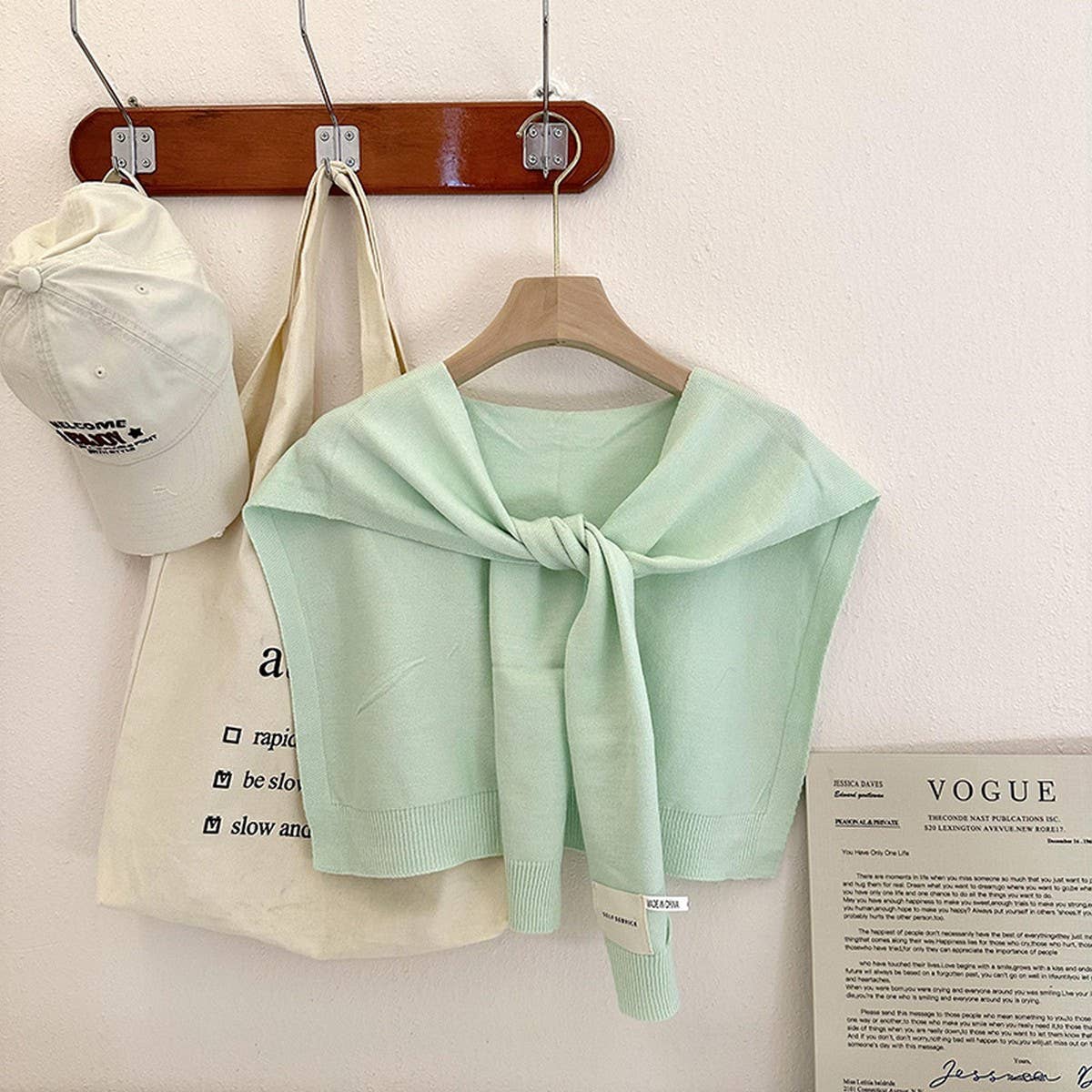 Solid Color Knitted Knotted Shawl??œCasual & Cozy _CWASC0757