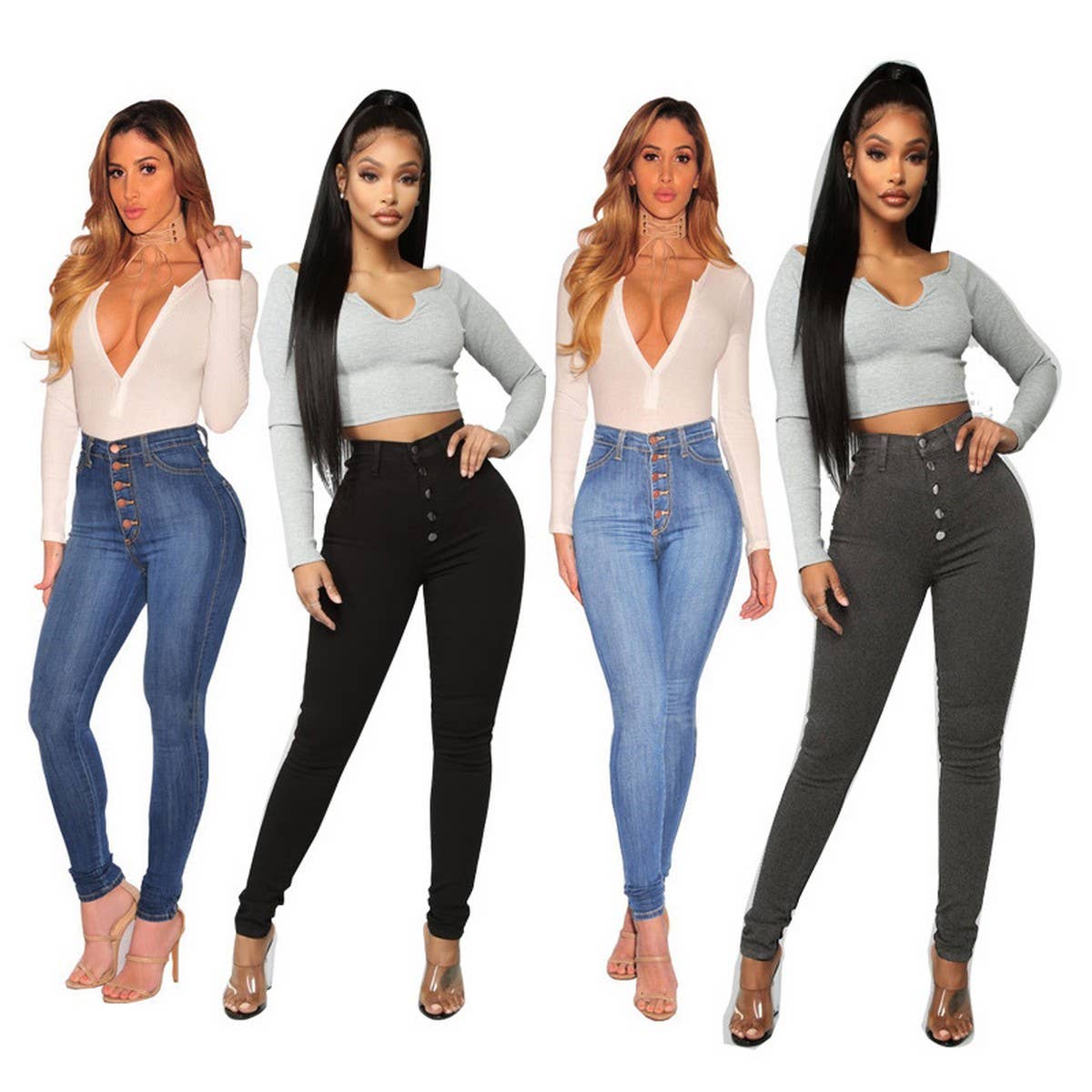 WOMENS HIGH WAISTED AND HIP LIFTING SLIM FIT JEANS_CWJP0162