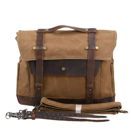 Vintage Waterproof Motorcycle Satchel Bag_CWAB5566