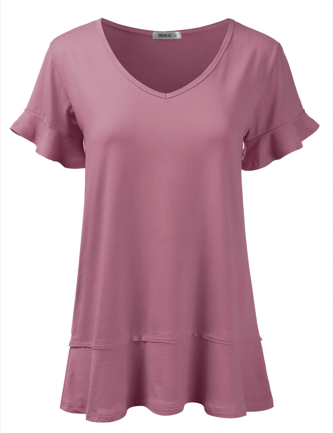 CWTTS681_Casual Tshirt V Neck Short Sleeve Loose blouse