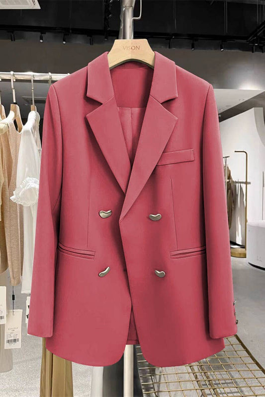 CWOBL0141_LOOSE-FITTING METAL BUTTONED BLAZER