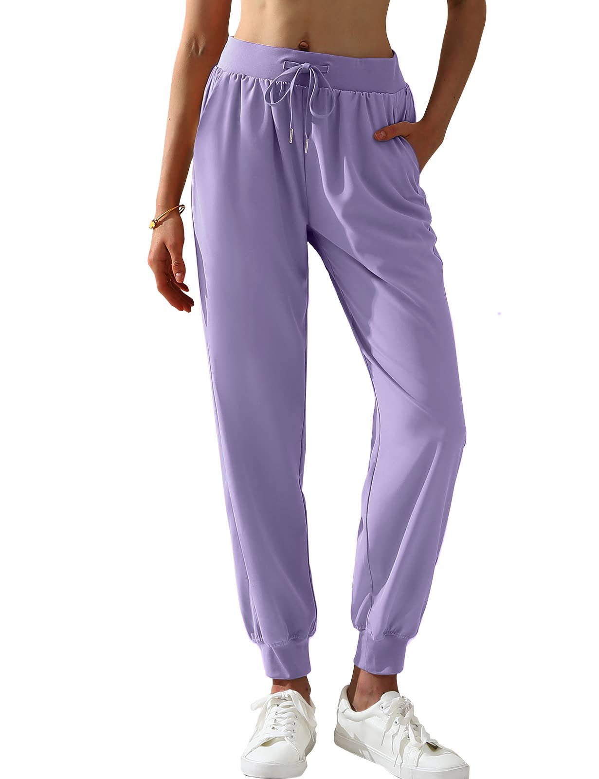 CWBLP423_Elastic Band Waist With Side Pocket Pants