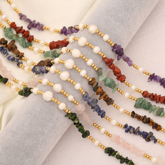 FASHION HANDMADE PEARL NATURAL STONE NECKLACE_CWAJE0640