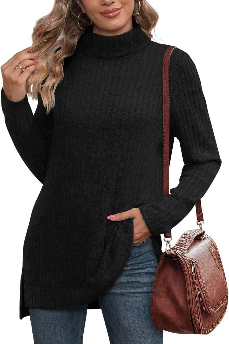 CWOSWL6444_WINTER TURTLENECK SWEATER WITH LONG SLEEVES