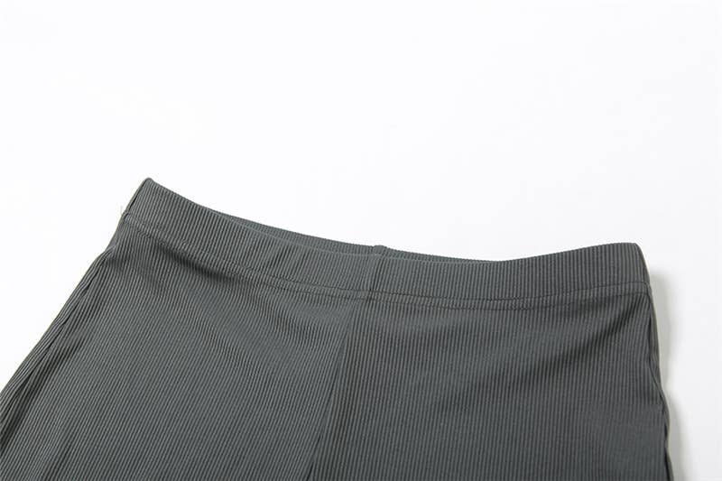 Bell Sleeve Crop Top & High Waist Flare Pants Set