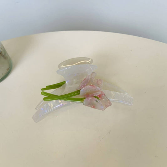 CWAHA1517_CALLA FLOWERS WITH FRENCH TEMPERAMENT HAIR CLIP