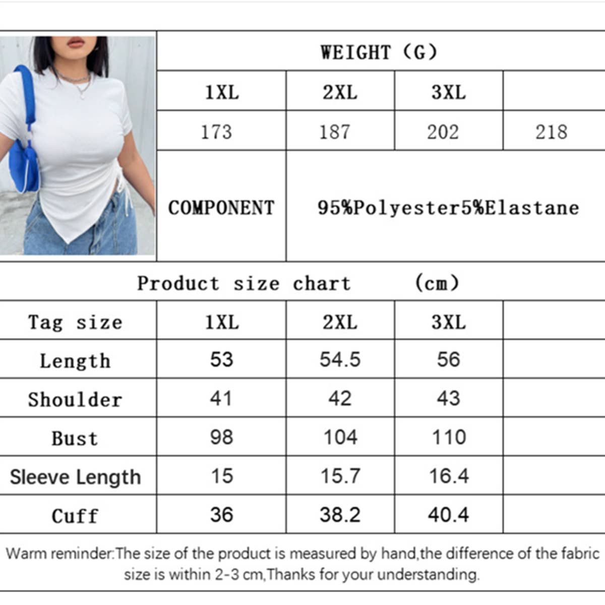 Chic Basic Crew Neck Fitted Top for Women_CWTHT0265