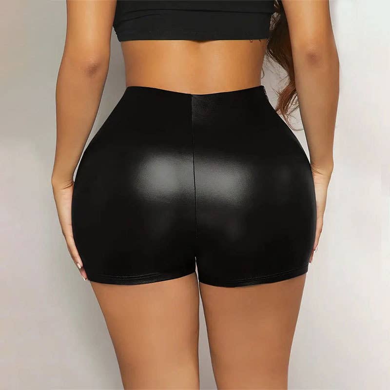 Asymmetrical high-waisted, high-elastic pants