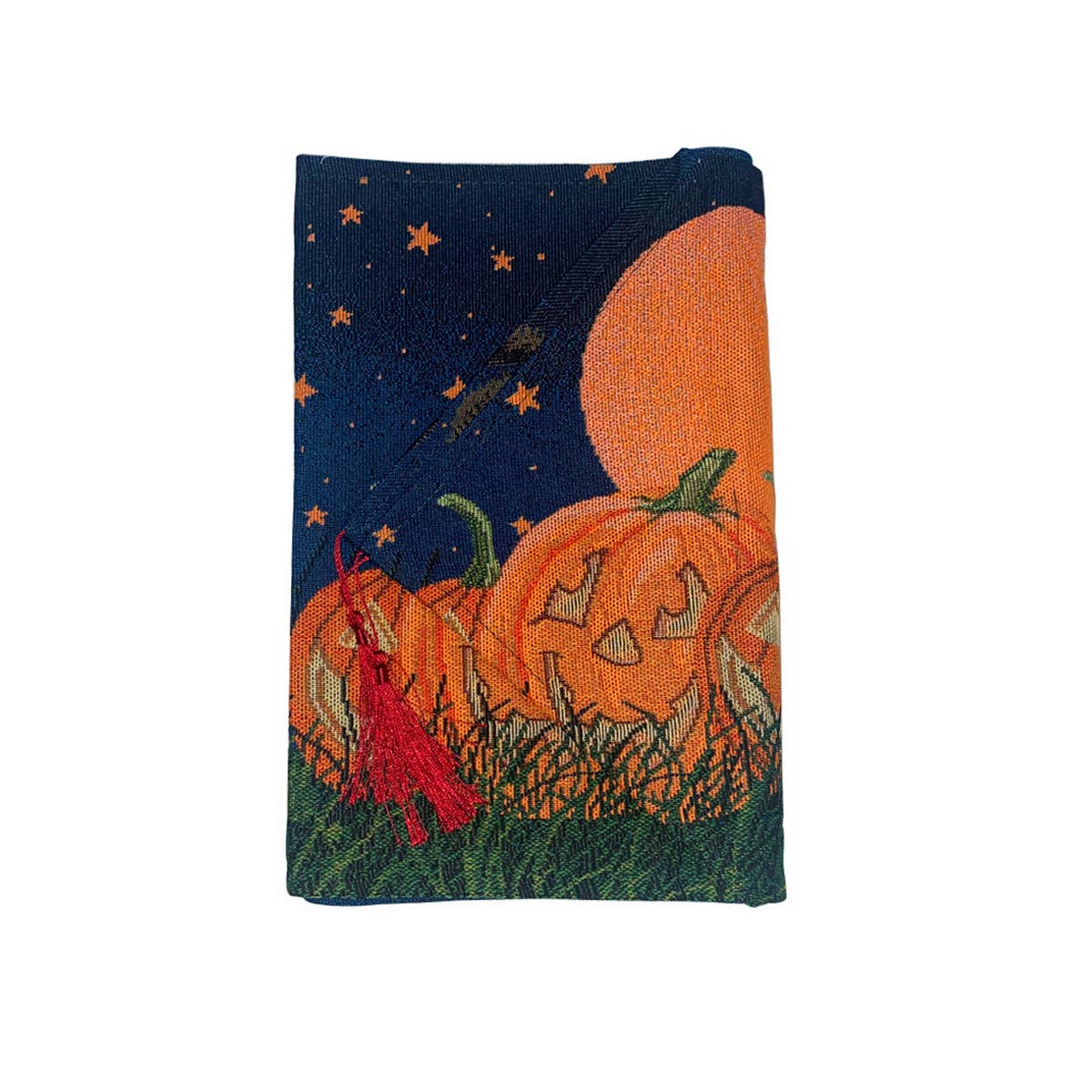 HALLOWEEN FULL MOON BLACK CAT TABLE RUNNER