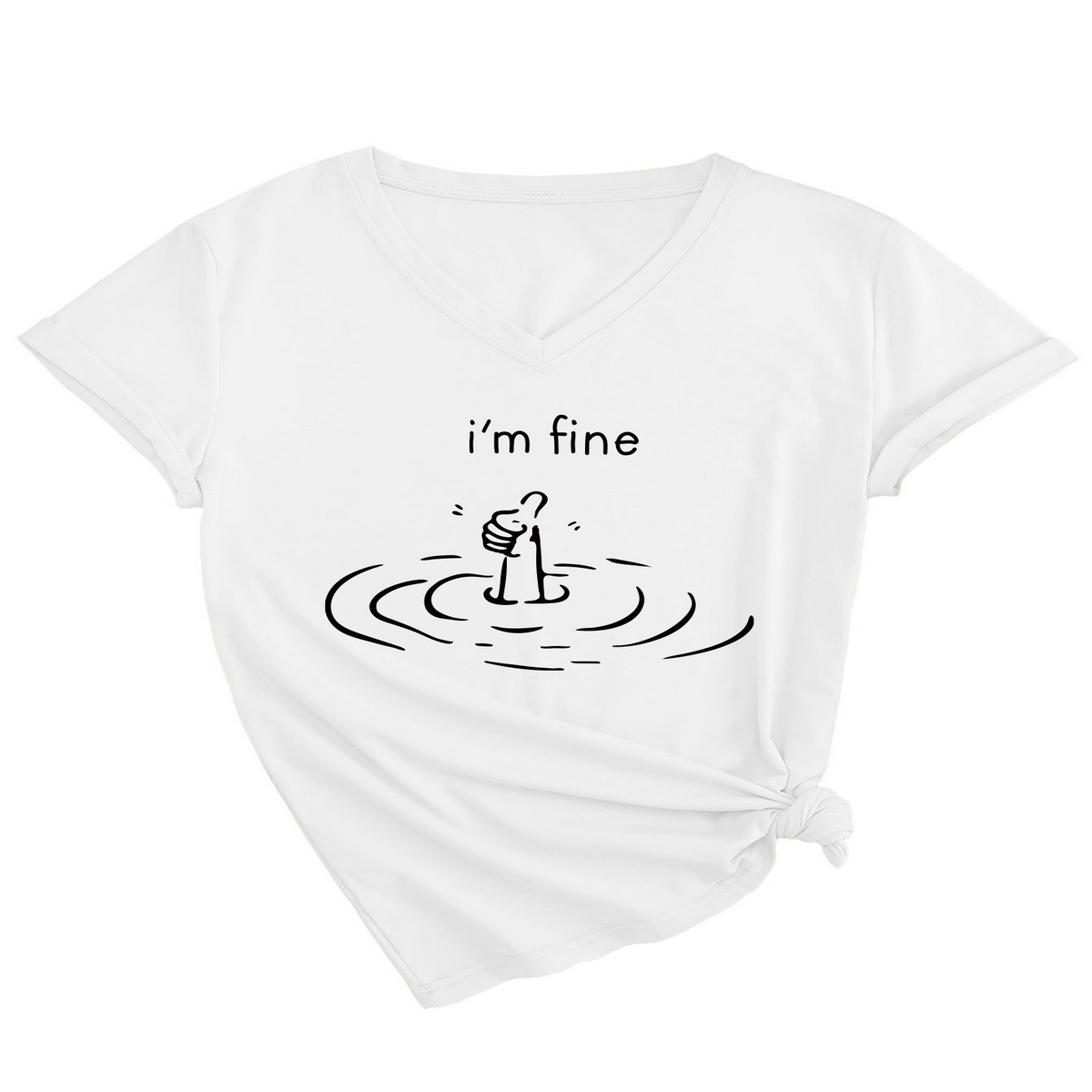 Casual Tee for Women ?œI?™m Fine??Statement Top_CWTTS1485