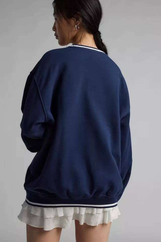 COMFORTABLE PRINTED LONG-SLEEVED PULLOVER HOODIE