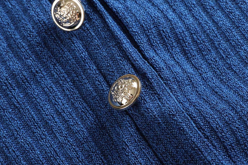 Button-up color-blocking figure-hugging dress