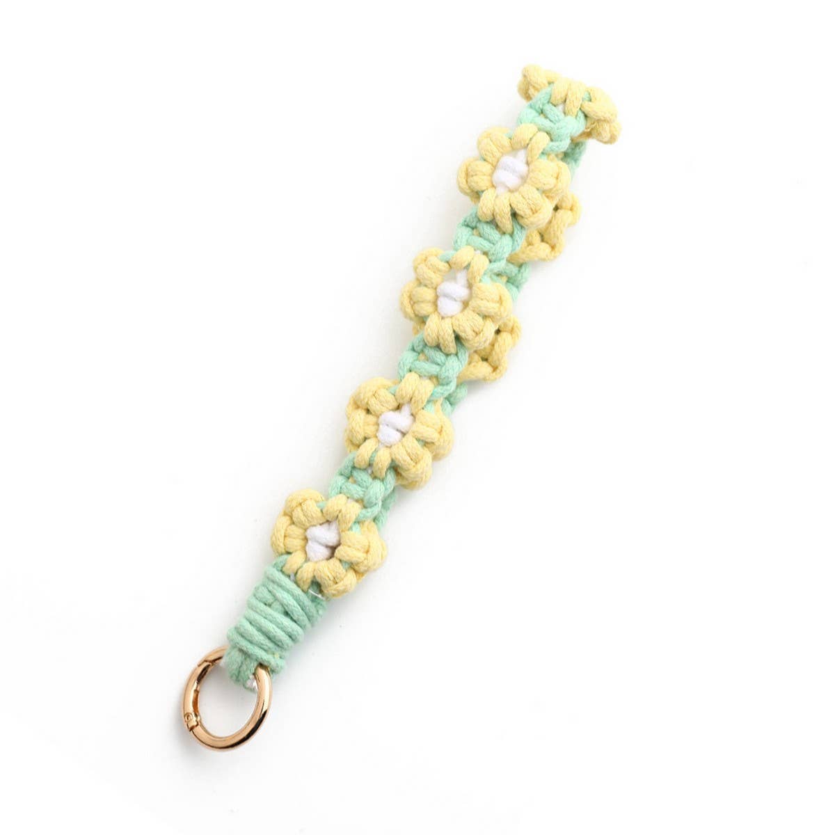 Daisy Wrist Strap Nordic Woven Keychain Pendant_CWAB5023
