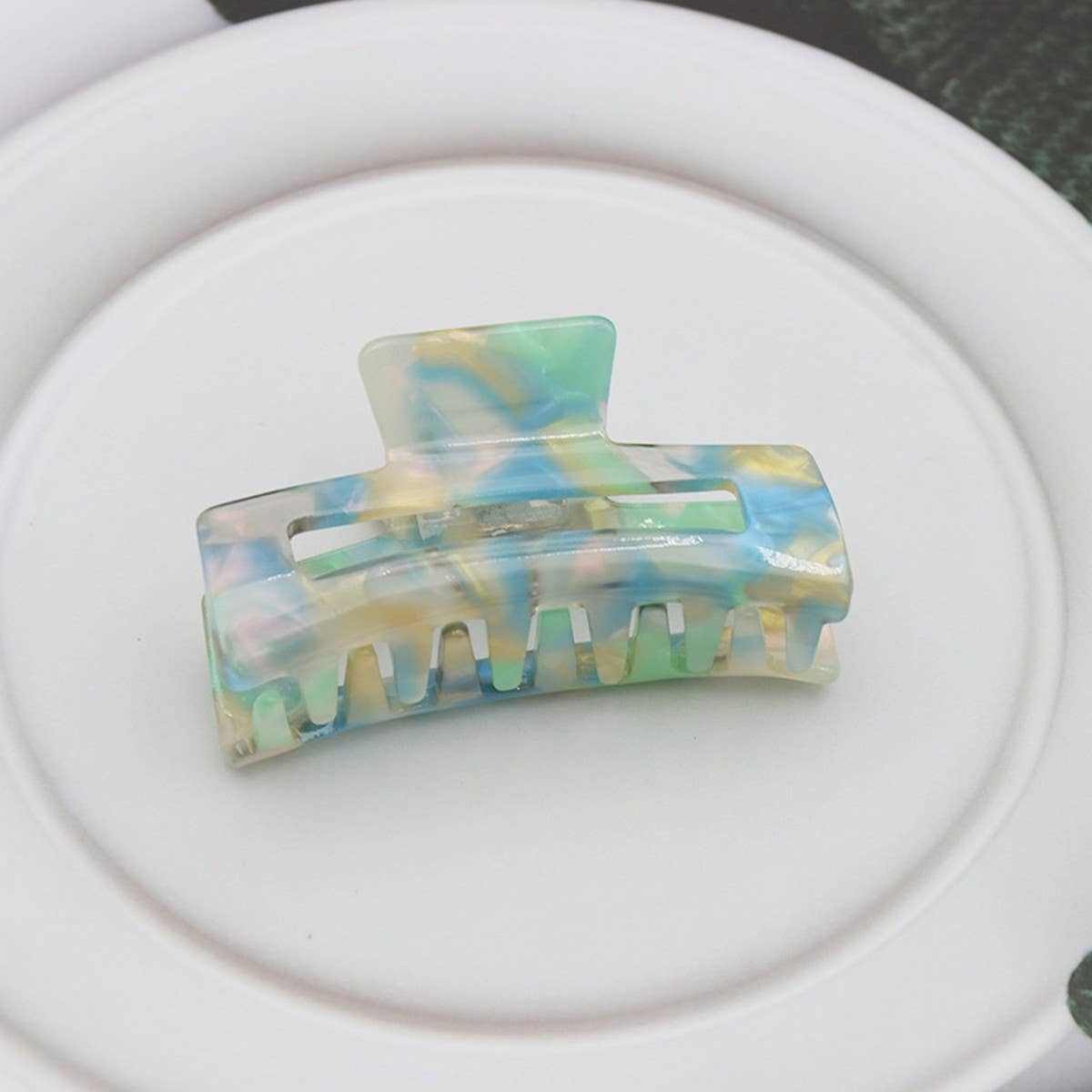 COLORFUL MERMAID HOLLOW SQUARE HAIRPIN