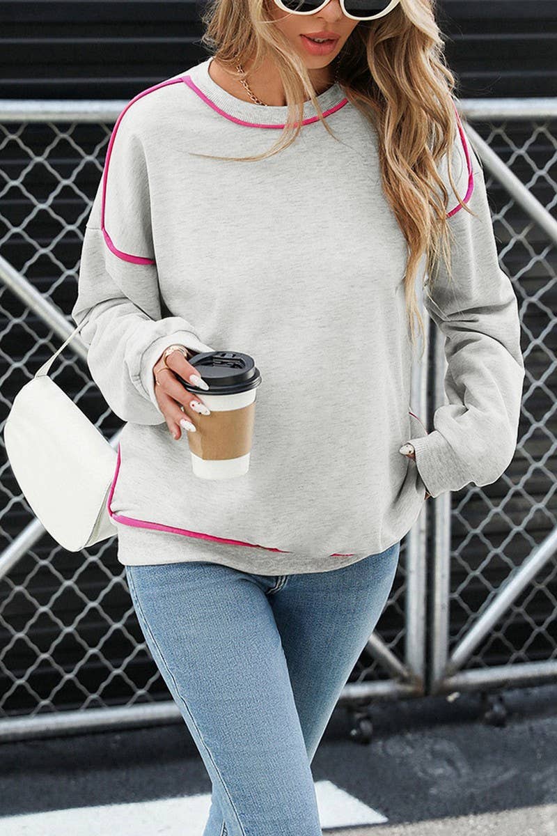 CWTBLL4051_COLORBLOCK CREWNECK PULLOVER SWEATSHIRT