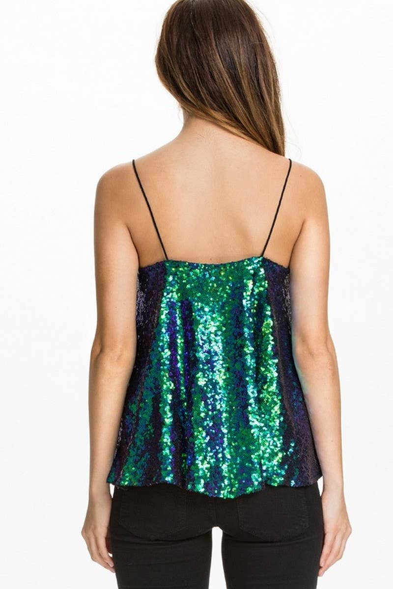CWTHT0151_SEQUINED LOOSE TUBE STAGE CAMISOLE TOP
