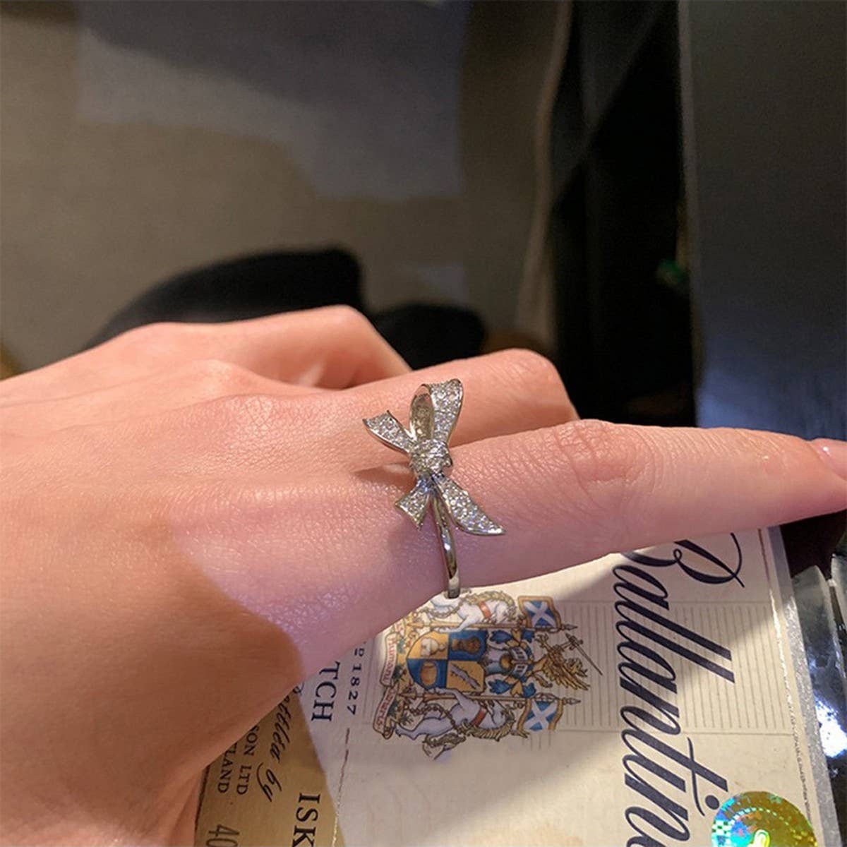 WOMEN'S EXQUISITE MICRO-INLAID ZIRCON OPEN RING