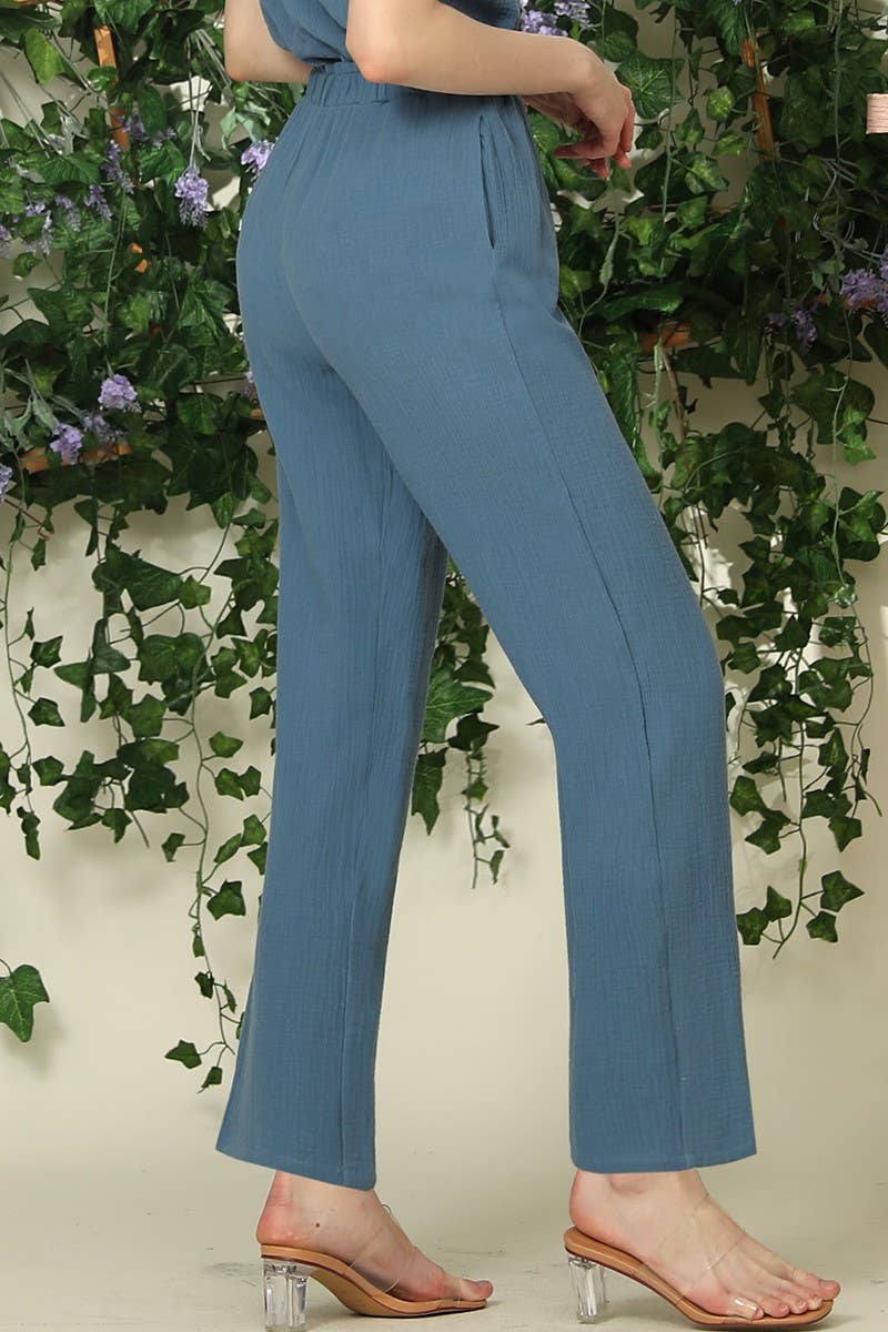 CWBLP425_BANDED SMOCKING LONG PANTS