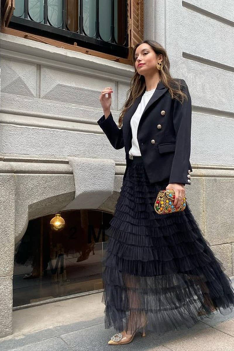 CWBLS0633_NEW SUMMER MESH PATCHWORK SKIRT