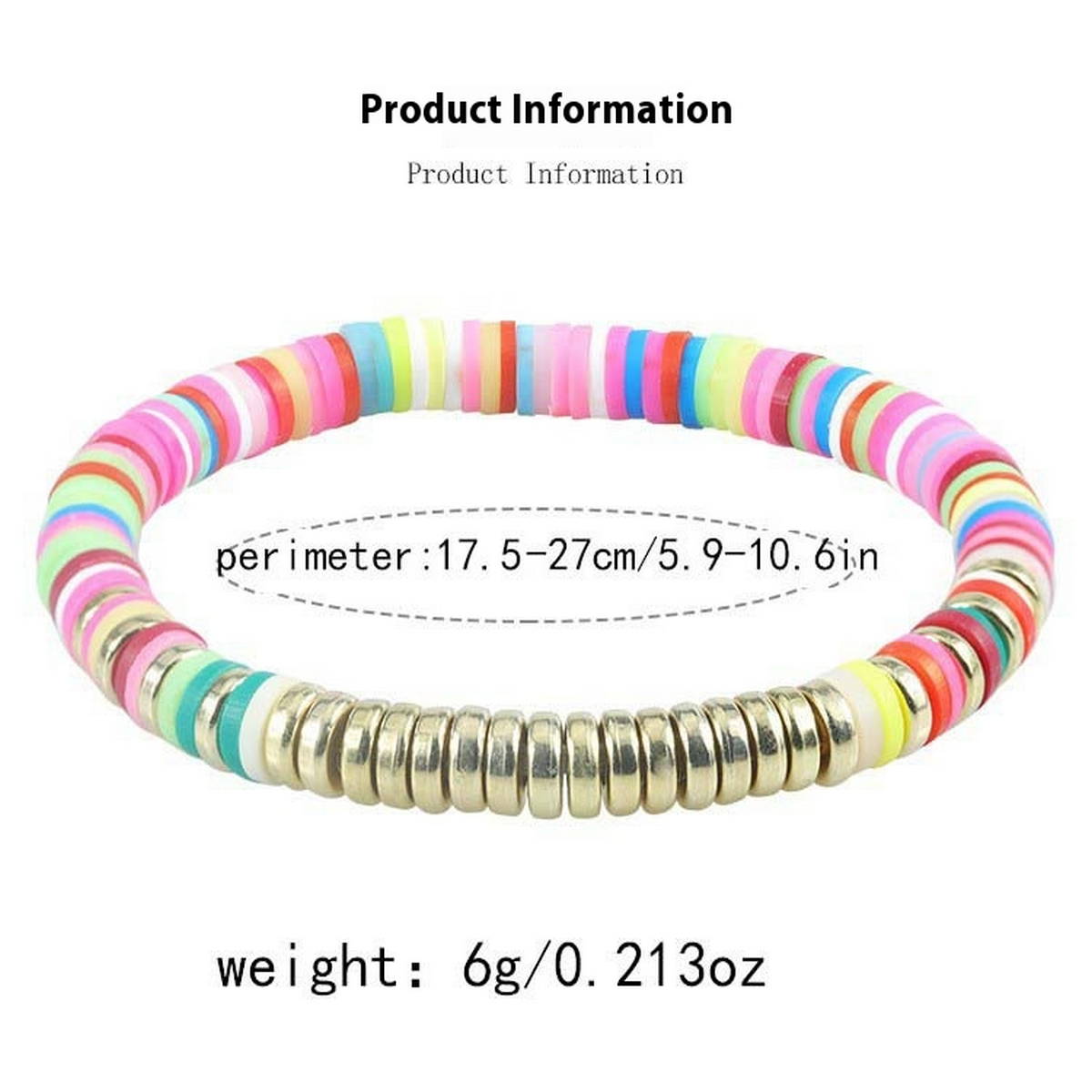 Multilayer Elastic Letter Bead Bracelets Set