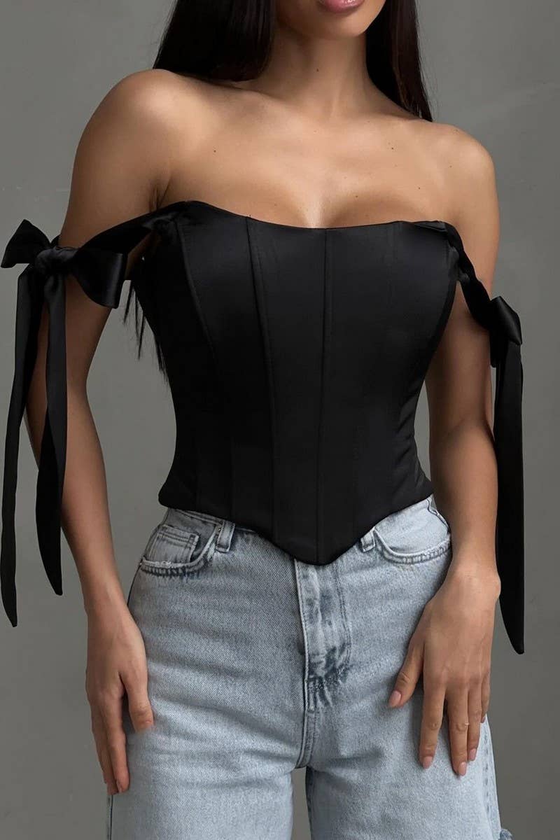 CWTTT0034_BACKLESS STRAPPY IRREGULAR HERRINGBONE TUBE TOP