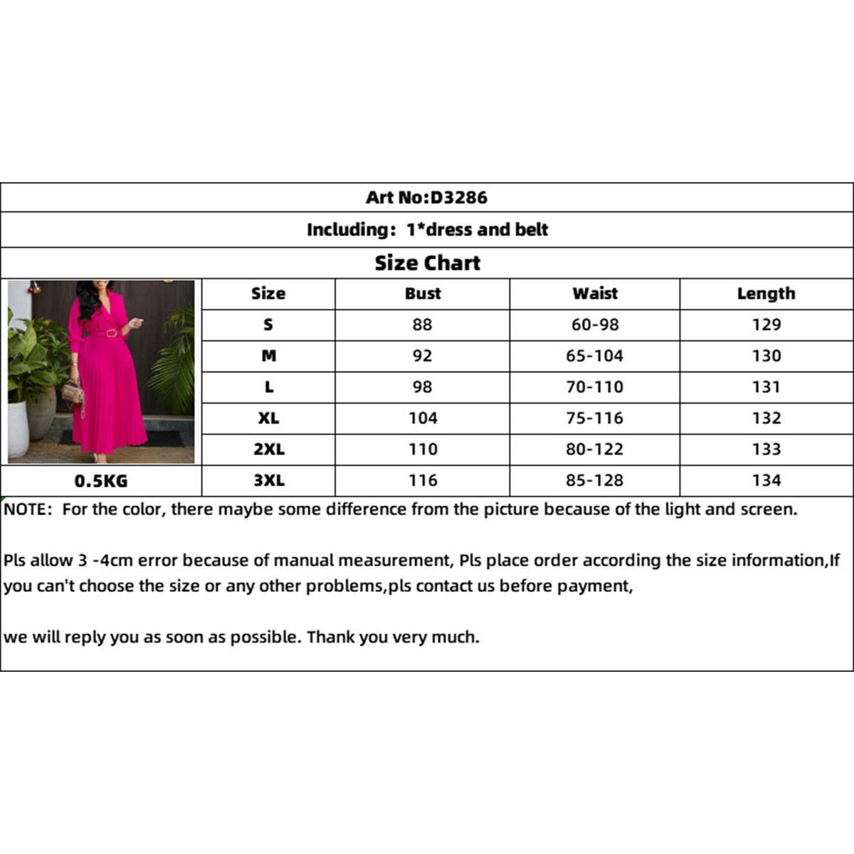 ELEGANT LAPEL SOLID COLOR WIDE HEM PLEATED DRESS