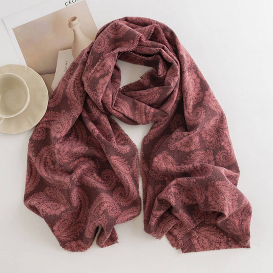 Paisley Scarf ??Vintage Winter Faux Cashmere Wrap_CWASC0439