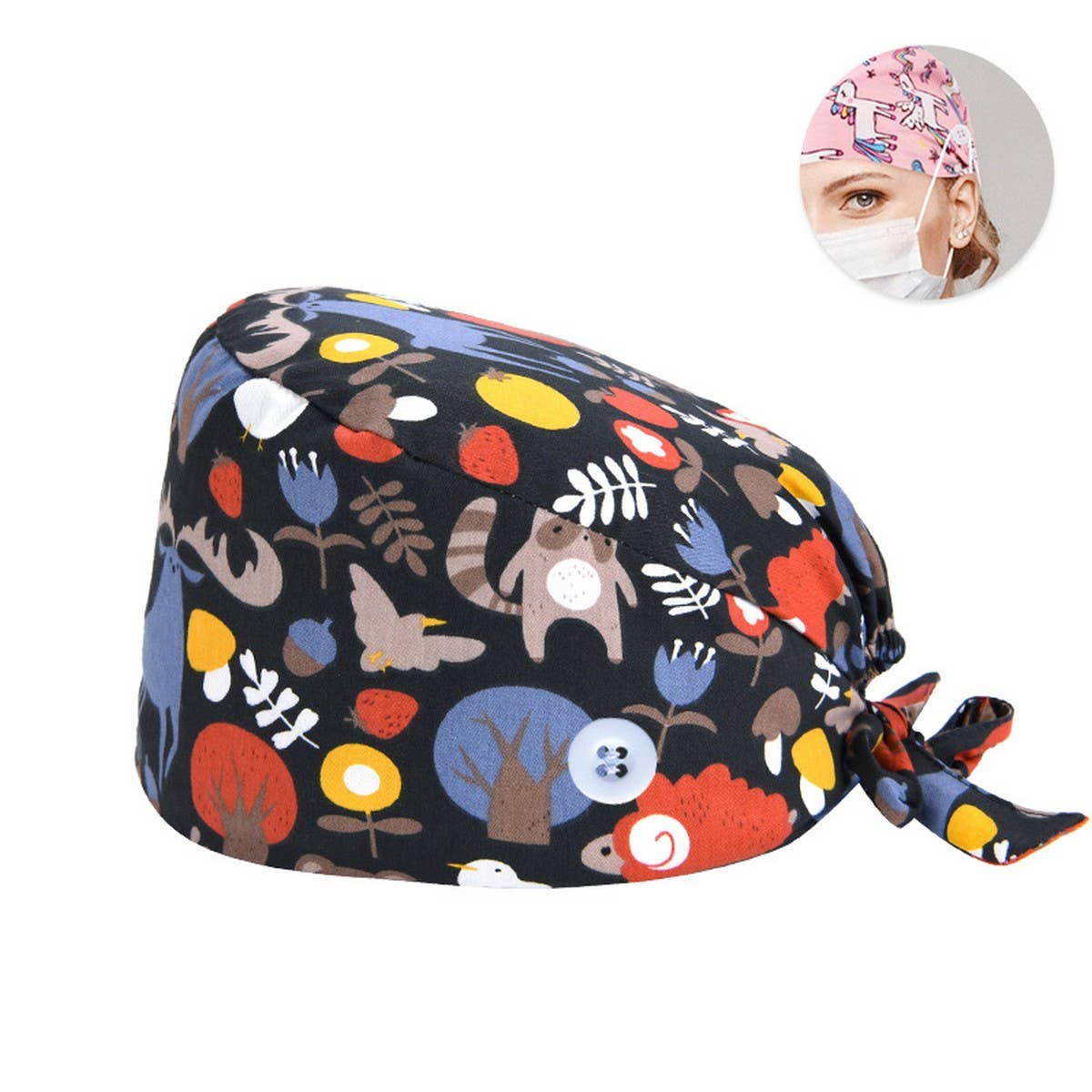 SURGICAL CAP DOCTOR CAP COTTON PRINTED CAP_CWAH3331