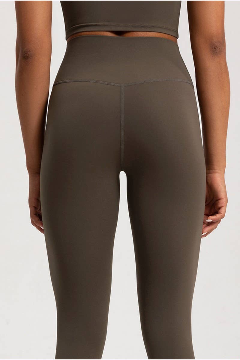 CWBLP1500_SOLID COLOR HIP-LIFTING THICKENED FITNESS PANTS