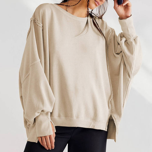 CREWNECK LONGSLEEVED SPORTS LOOSE HOODIE_CWOHOL0512