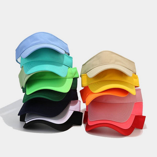 Solid Visor Hat - Sports, Hiking, Marathon Sun Cap_CWAH3287