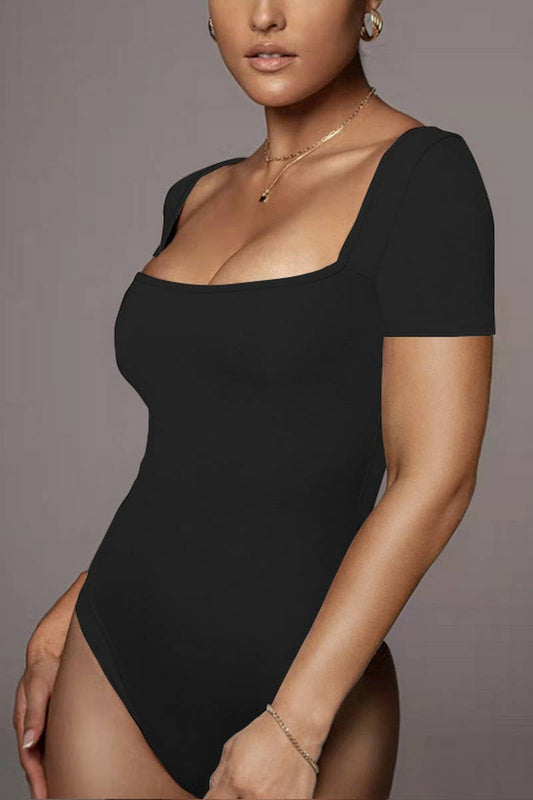 CWSBSS0045_BODYCON SQUARE NECK SHORT SLEEVE BODYSUIT