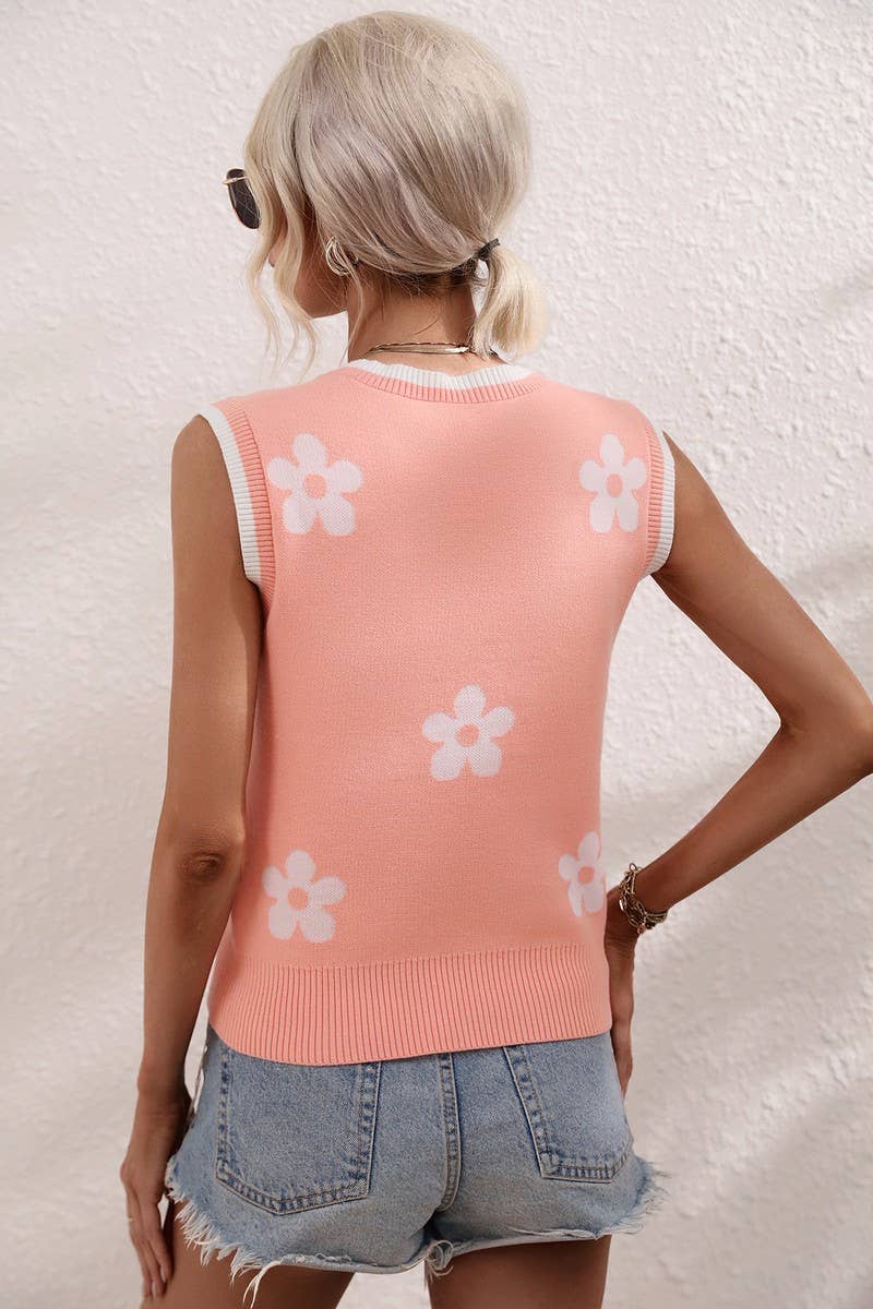 CWTTSL0207_Sleeveless V-Neck Pullover Knit Tank Tops Sweater