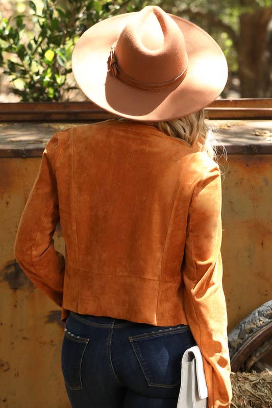 CWOJA189_IN WATERFALL FAUX SUEDE JACKET