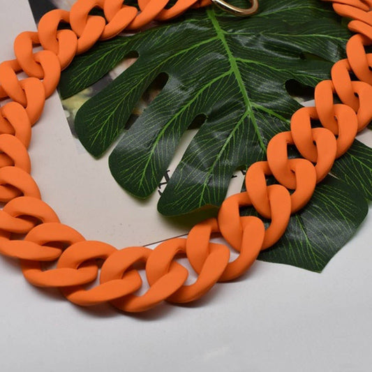 Matte Acrylic Resin Bag Chain -Textured Strap