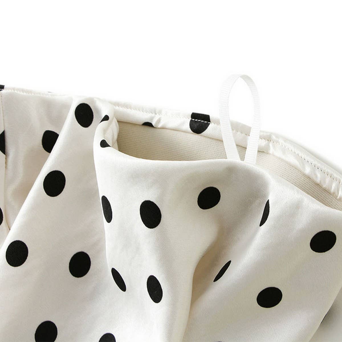Polka Dot High-Waist Slim A-Line Midi Skirt_CWBMS0394