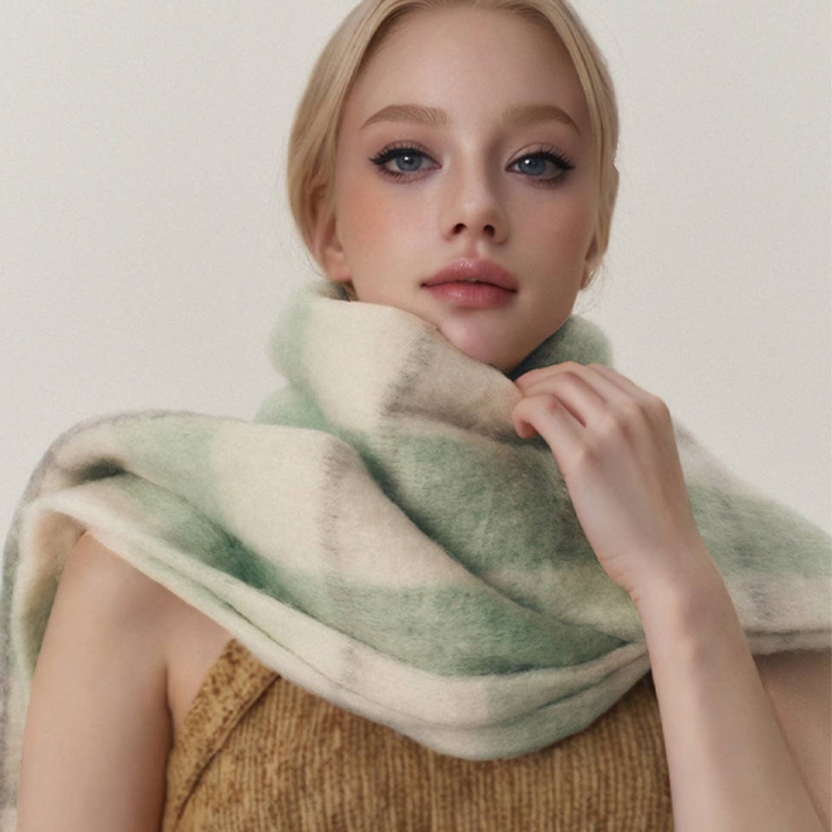 CWASC1608_WINTER FASHION THICKENED PULLED HAIR SCARF