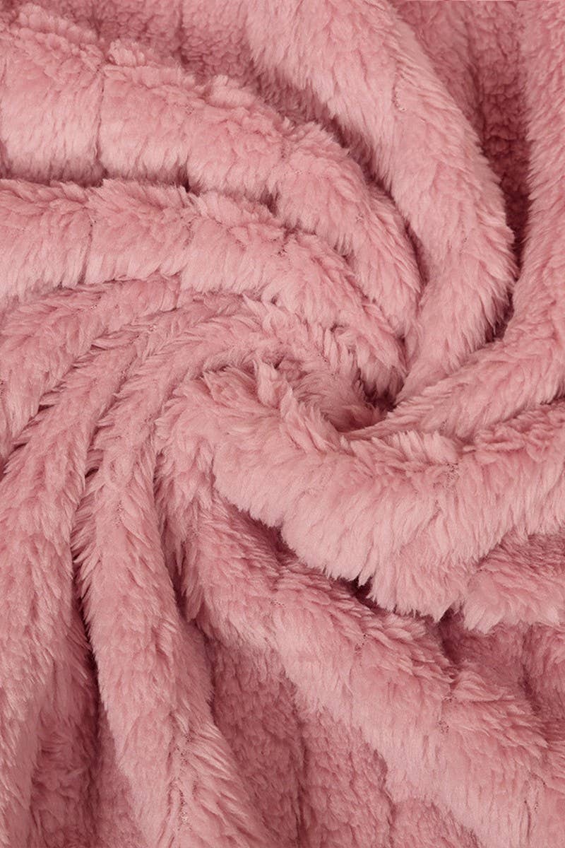 CWOCO0331_RIBBED PLUSH CARDIGAN LAPEL SHORT JACKET