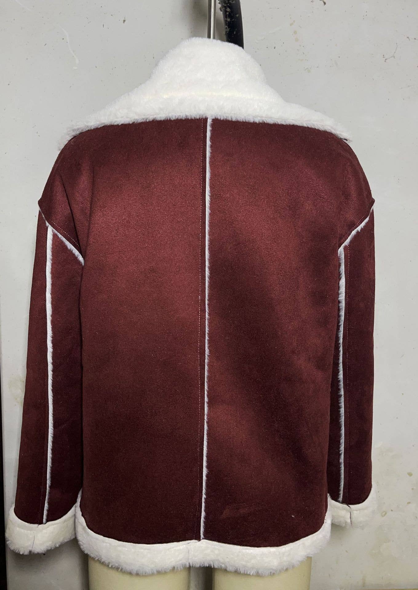 Fashionable lapel plush warm casual coat